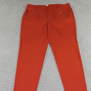 NWOT C est 1946 Contemporary Women's 12 Burnt Orange High Rise Textured Pants